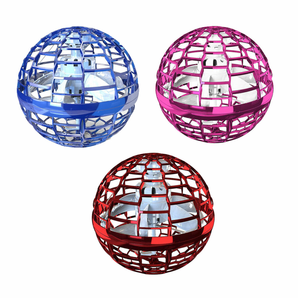 Flying Spinner Ball Hand Controlled Mini Drone LED Ball Pink Better Buys South Africa